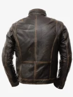 Men's Vintage Café Racer Distressed Retro Biker Leather Jacket