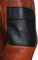 Men’s RAF B3 Aviator Shearling Bomber Reddish Brown Leather Jacket