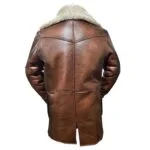 Men's B3 Bomber RAF Aviator Flying Flight Brown Vintage Real Leather Tom Hardy Dark Knight Rises Bane Coat Jacket