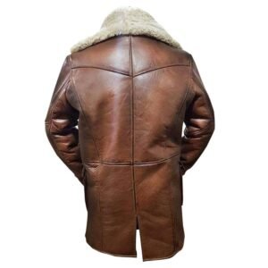 Men's B3 Bomber RAF Aviator Flying Flight Brown Vintage Real Leather Tom Hardy Dark Knight Rises Bane Coat Jacket