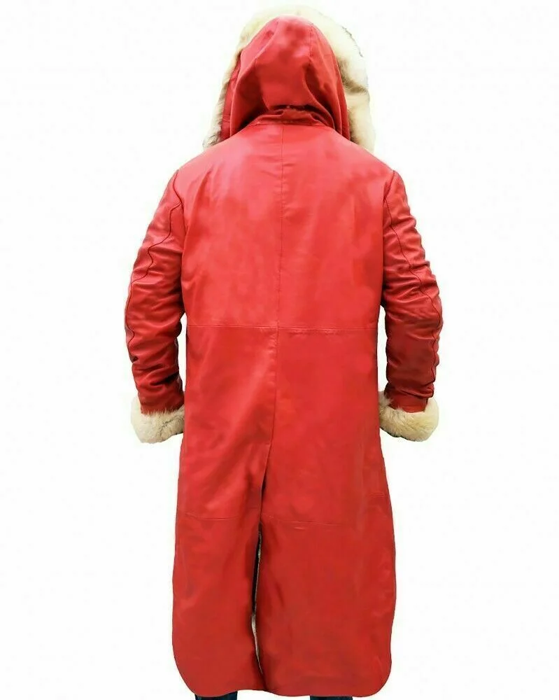 Christmas Chronicles Kurt Russell Shearling Trench Coat Santa Claus Costume