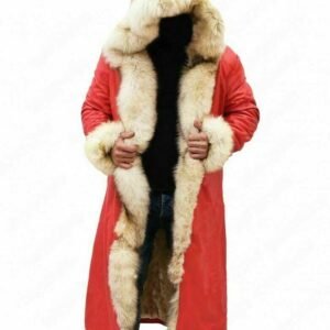 Christmas Chronicles Kurt Russell Shearling Trench Coat Santa Claus Costume