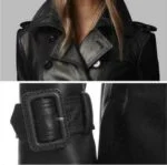 Women’s Genuine Leather Pure Soft Lambskin Long Overcoat Trench Coat Jacket