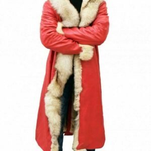 Christmas Chronicles Kurt Russell Shearling Trench Coat Santa Claus Costume