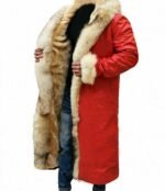 Christmas Chronicles Kurt Russell Shearling Trench Coat Santa Claus Costume