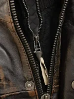 Cyclone Café Racer Distressed Brown Vintage Leather Biker Jacket