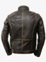 Cyclone Café Racer Distressed Brown Vintage Leather Biker Jacket
