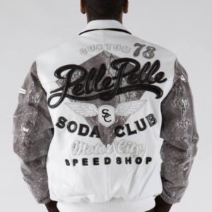 Arctic Pelle Pelle Soda Club Varsity Jacket For Motor City Speed Shop Custom