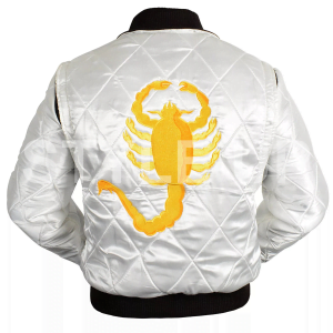 Drive Movie Ryan Gosling Trucker Embroidered Scorpion Bomber Satin Jacket